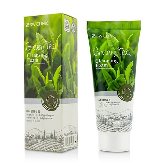 Пінка для вмивання 3W Clinic Green Tea Foam Cleansing з екстрактом зеленого чаю, 100 мл